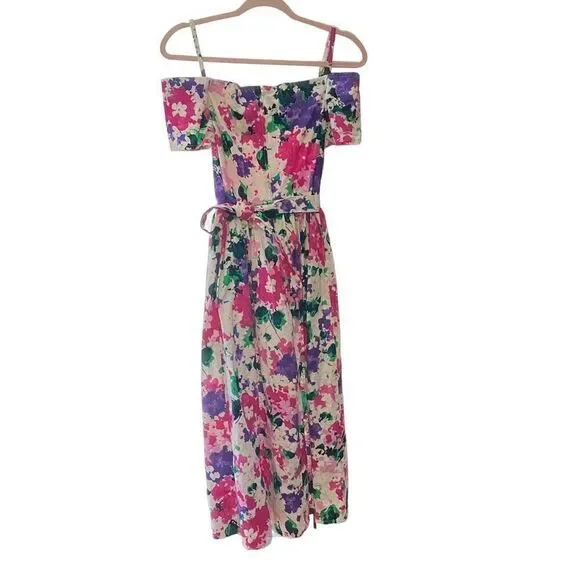 Vintage 80’s Eber San Francisco Floral Dress - Picture 7 of 11